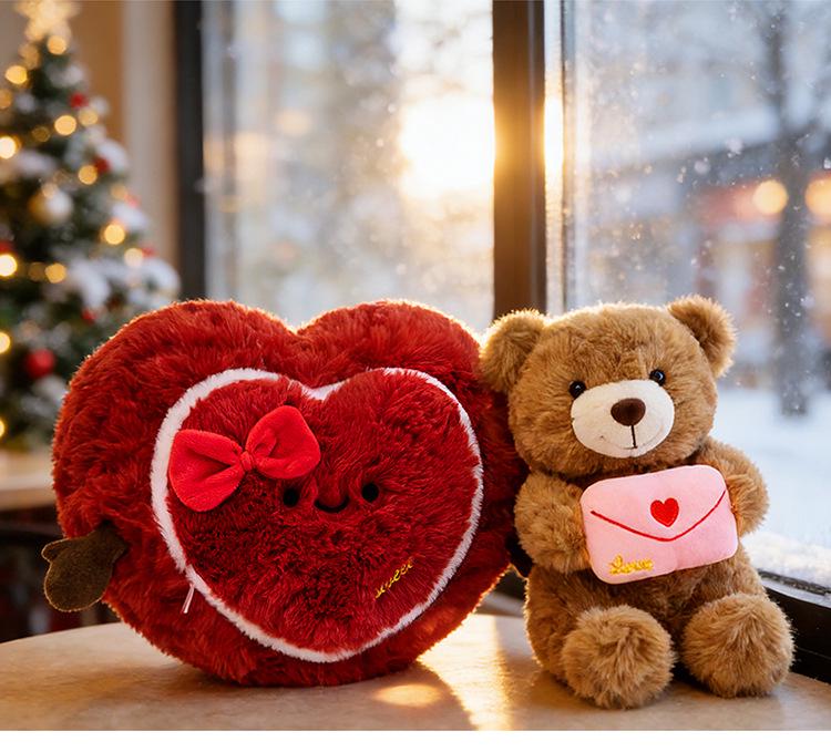 Grenzüberschreitender Neujahrs-Liebesbär: Herzumarmendes Plüschtier für Paare - Perfektes Geschenk für Neujahr oder Geburtstage.