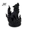 Wolf Design Collectible 3D Printed Heart Sculpture Dark Flame Symbolic Decor with Hardcore Aura, Home Style Adaptable Ornament PLA Eco-Friendly Office