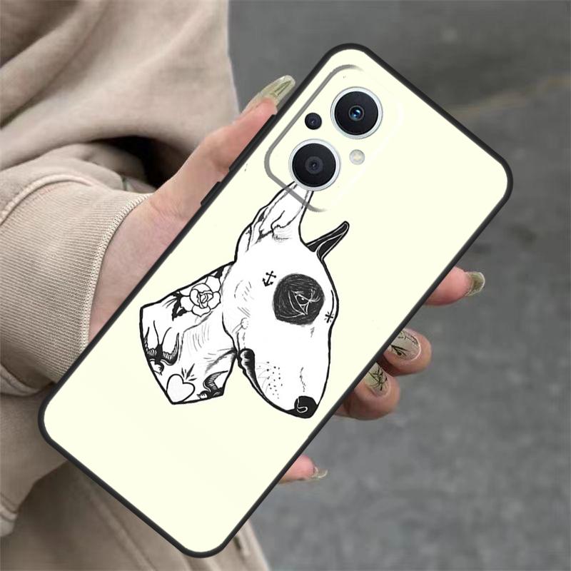 English Bull Terrier Dog Case For OPPO Reno 7 8 Lite 10 11 12 13 14 Pro 8T 12F 13F 14F OPPO Find X8 X6 X9 Pro Cover