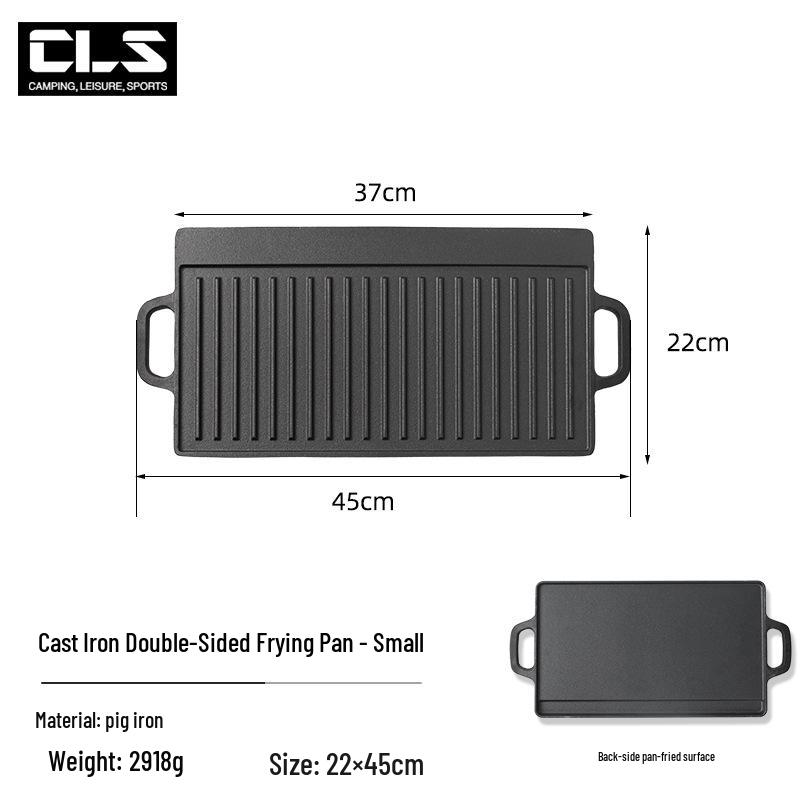 CLS Double-Sided Korean BBQ & Teppanyaki Grill Pan for Gas & Induction Cookers