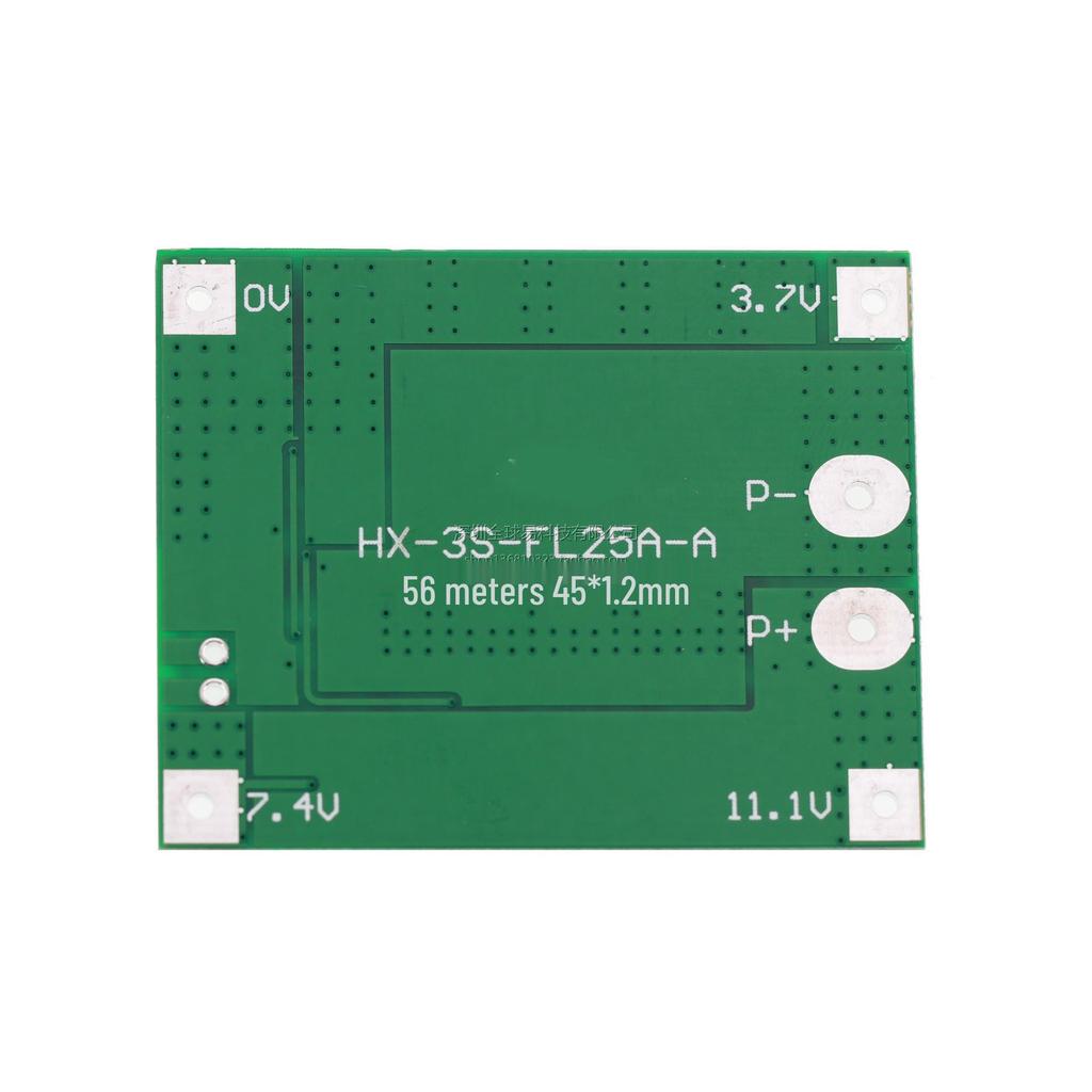3S 12V 25A Lithium Battery Protection Board with Balancing for Solar/LED Lights & Sprayers
