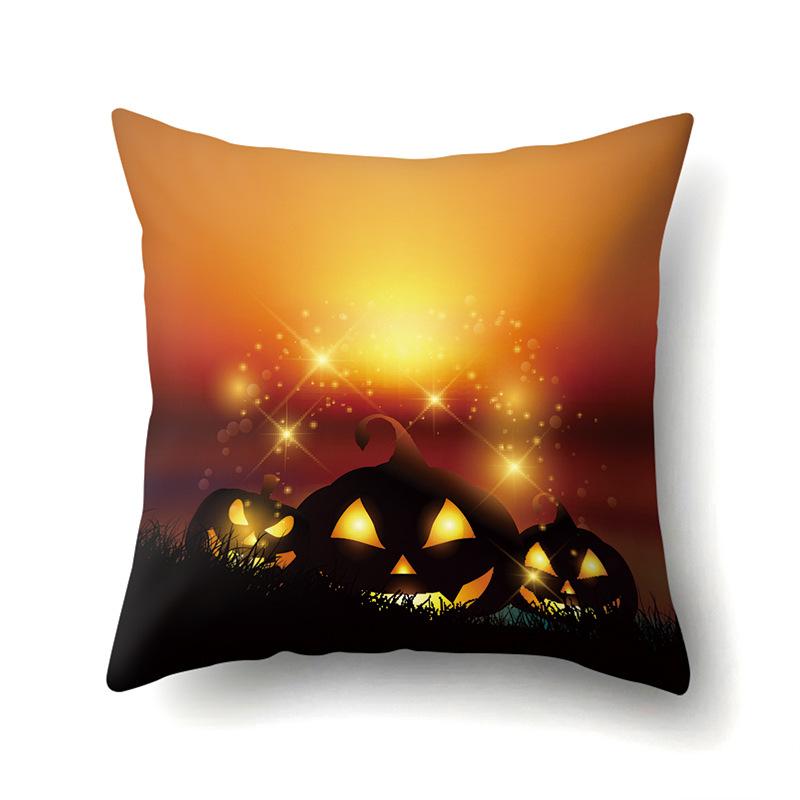 Halloween Pillowcase Car Waist Pillow Pumpkin Sofa Cushion Cover Office Home Living Room Pillowcase