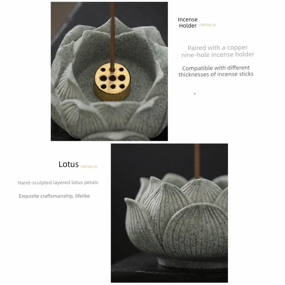Lotus Shape Incense Stick Burner Flat Bottom Ash Catcher Incense Burning Tray  Home Fragrance