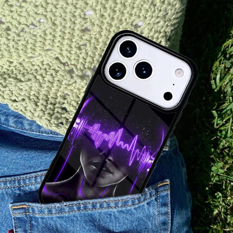 Neon Music mobile phone case Compatible with IPhone 17 16 15 14 13 12 11Pro Max 17 Air cover