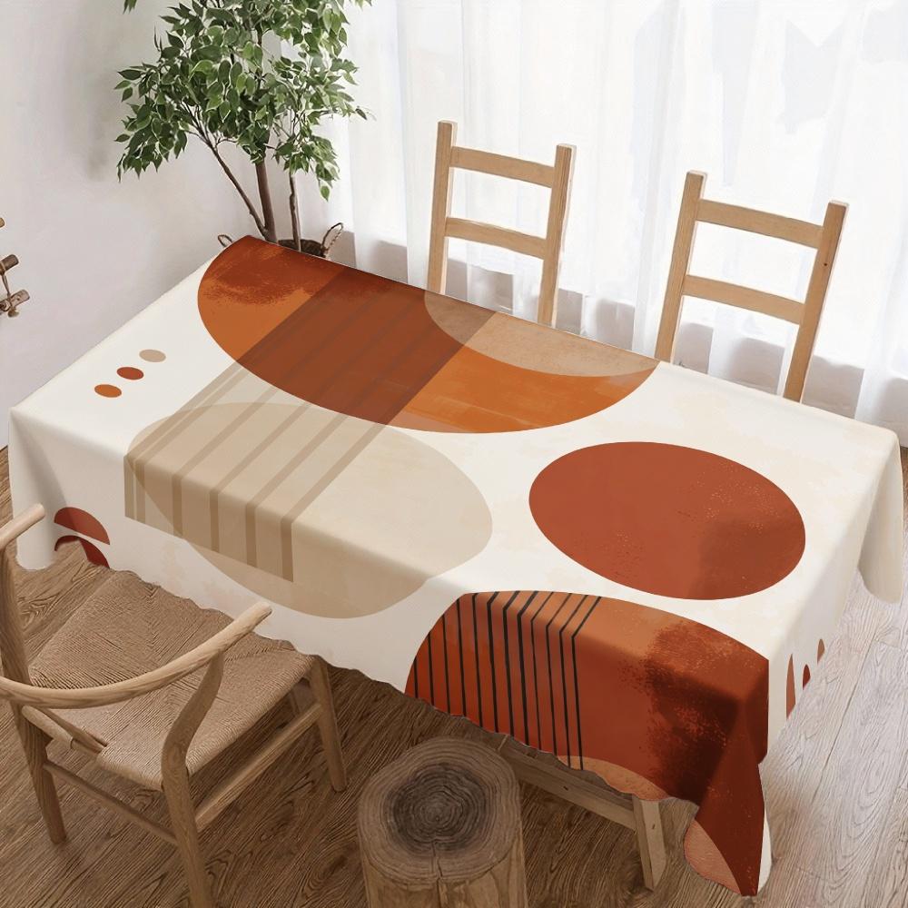 Tovaglia Geometrica Rettangolare Astratta per Decorazione Tavola Cucina Pranzo Impermeabile Riutilizzabile per Tavoli Sala da Pranzo