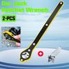 Set of 2 Car Jack Ratchet Wrenches, Extended Design, Sturdy Metal Crane Wrench Featuring a 360° Knob, Easy to Put Together And Take Apart
