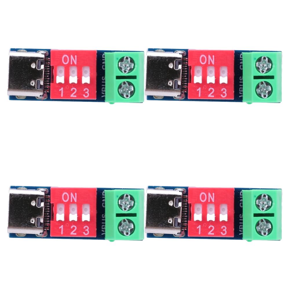 1-5 Stück Typ-C PD QC Trigger DC 5-20V Einstellbares Spannungsstrommodul Schnelllade-Täuschmodul PD 3.0/2.0 BC1.2 Lade Protokoll