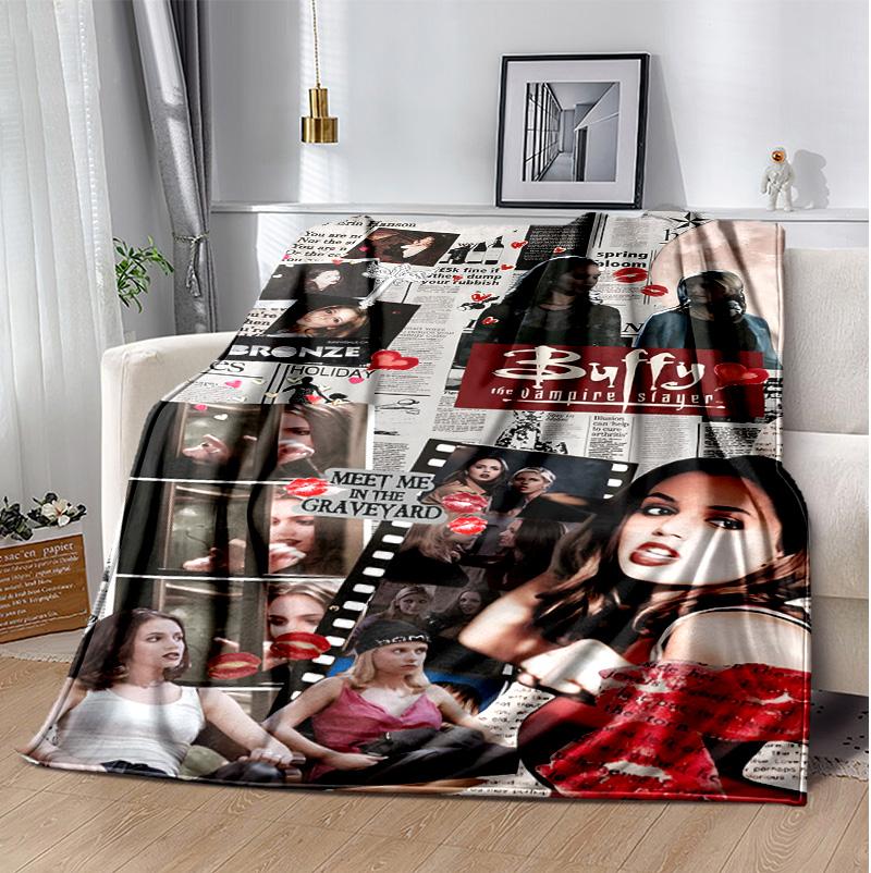 Buffy Flanellen Deken Zacht Warm Alle Seizoenen Plaid, Ontwerp voor Kamperen, Auto Reizen, Wandelen Bank, Bed, Kantoor Perfect Cadeau voor Feesten