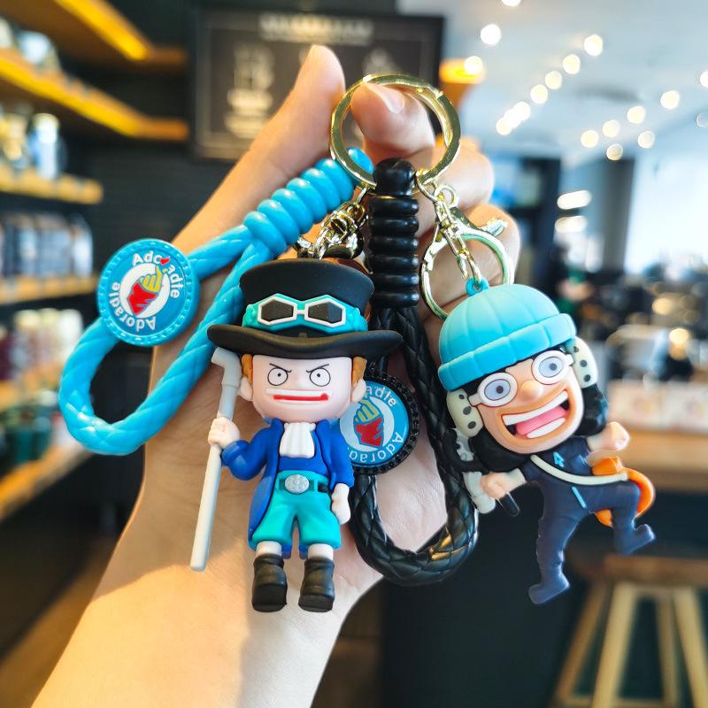 Cartoon Knit Luffy & Zoro Keychain Pendant