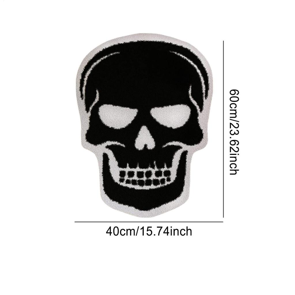 Halloween Bath Mat Horror Bat Rug 15.75x23.62 Inch Gothic Non Slip Door Carpet For Bedroom Kitchen Garage Entrance Door Floor