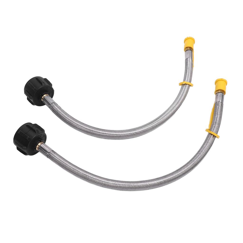 2PCS 1 4 Inch Male NPT RV Hose with QCC1 Type1 Connector for 20lb to 40lb Dual Tank and Vertical Regulator 15in Long