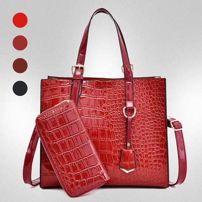 New Women's Bag Casual Crocodile Pattern Handbag Trendy Large Capacity Autumn and Winter New Shoulder Bag, Messenger Bag