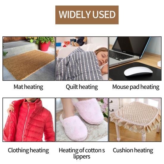 Electric Cloth Heater USB Charging Control Waterproof Use Three-speed Temperature Safe to Carbon Fiber Power