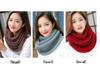Women's Korean Style Solid Color Knit Wool Pullover Scarf - Autumn/Winter 2025