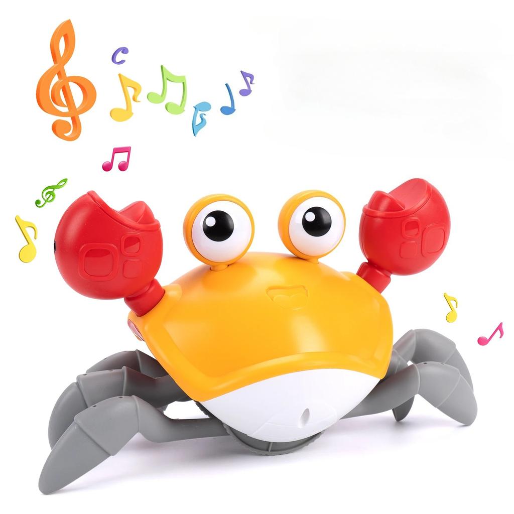 Dancing Crawling Crab Run Away Toys Kids Electronic USB Charging Interactive Toddler Tummy Time Toys