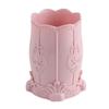 Pencil Holder Organizer Plastic Cosmetic Makeup Brush Desktop Pen Holder Stand Jewelry Storage Box White Pink Pen Pot Stationery