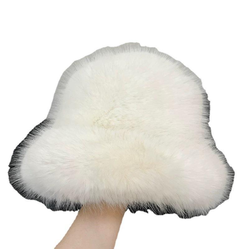 Imitation Fur, Mink Hair, Plush Fisherman'S Hat, Children'S Season, Big Versatile Head Circumference, Small Face, Warm Ear Protection, Pullover Hat