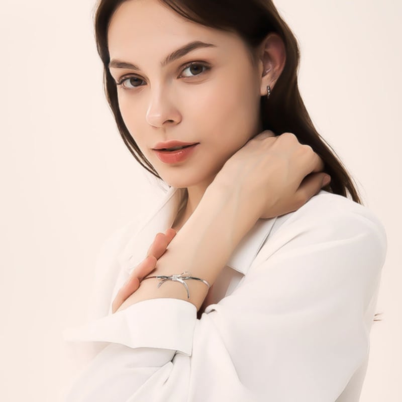 WESTISLAND Silver Ribbon Knot Bracelet_WS0601540