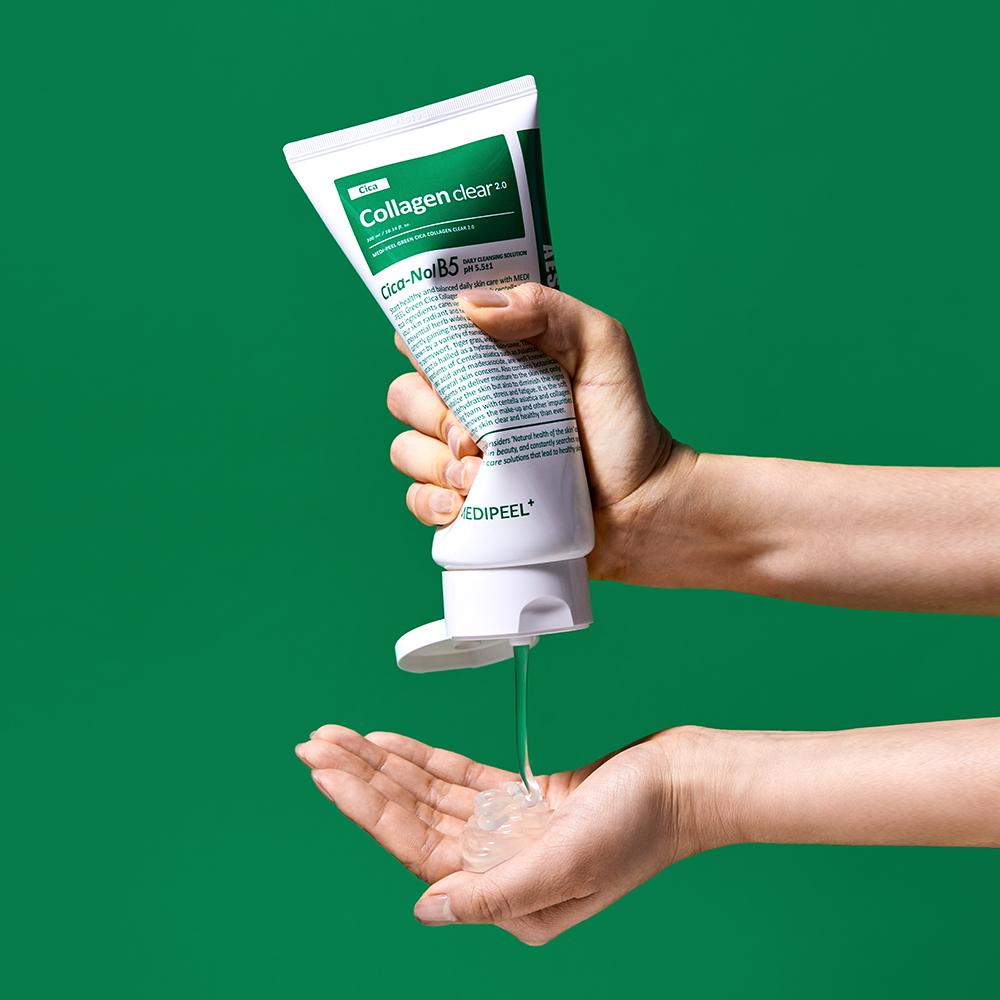 MEDIPEEL Green Cica Collagen Clear 2.0 Cleansing Foam, 300ml