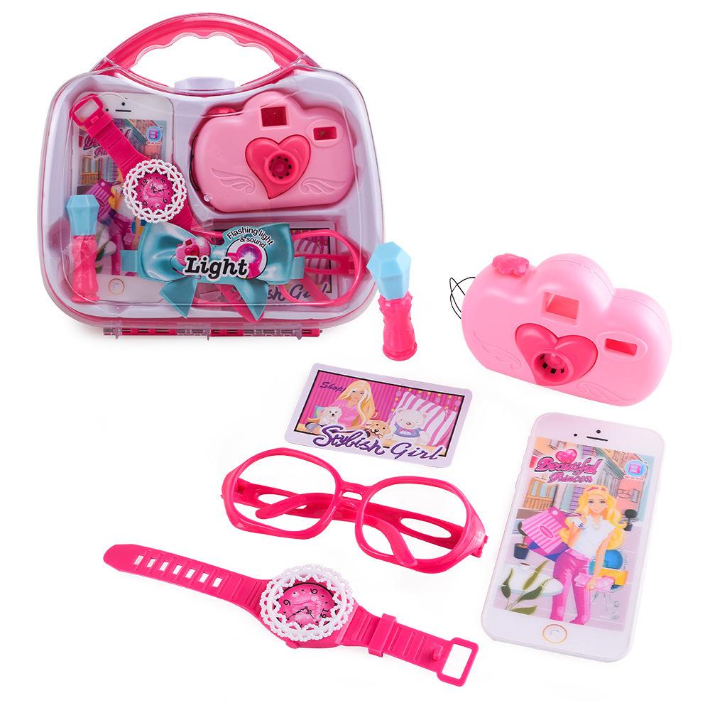 Children'S Simulation Hairdressing Play House Cosmetic Toys Hand Box Dresser Children'S Hairdresser