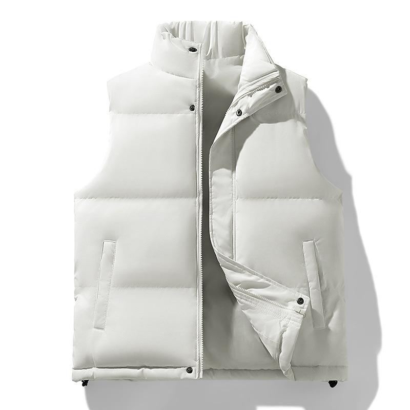 Winter New Men's Vest Jacket Vest Warm and Thickened Versatile Trendy Casual Cotton Vest Men's Jacket