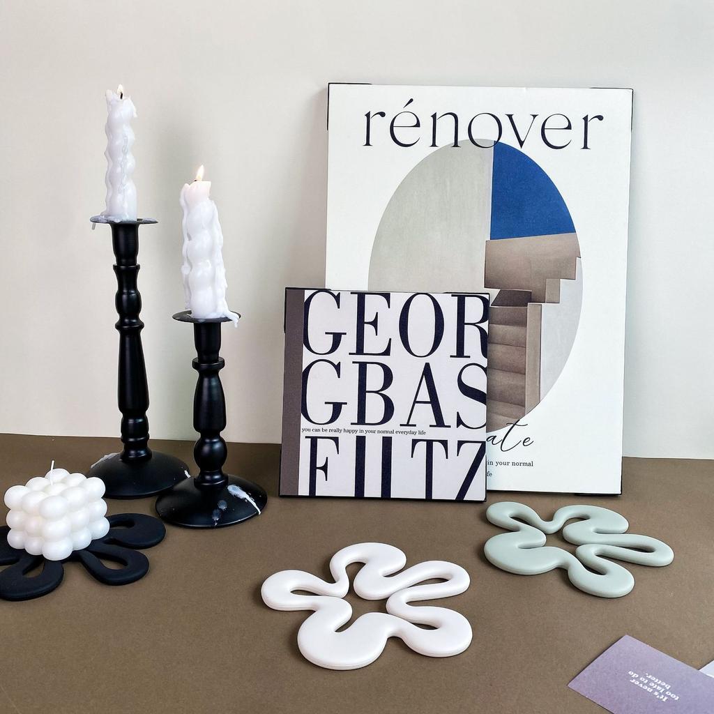 1 STÜCK Unregelmäßige Blütenform Untersetzer Rutschfest Isolierend Tassenmatte Antirutsch-Pad Wiederverwendbar Küchengeschirr Zubehör Tischschoner