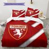 Fotbalový klub Torino Vzorovaná sada povlečení s přikrývkou Domácí dekorace Dárek (1 * povlak na peřinu + 2 * povlak na polštář bez jádra)