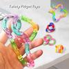 Deformable Rope Fidget Toy Deformation Rope Knot Pressure Stress Relief Toys Rrainbow Color Anti Stress Deformable Rope Best Toy