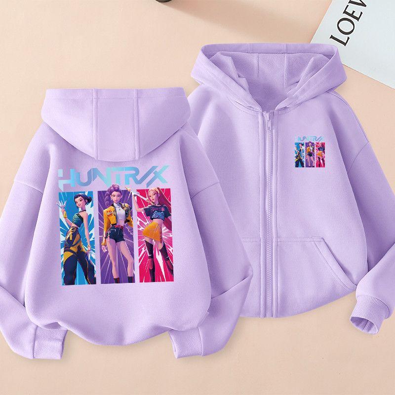 Comfortable and Warm Coats for Children's Witch Hunt Team, Zipper Hoodies for Boys and Girls Autumn and Winter