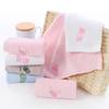 Premium Cotton Towel Set Embroidered with Delicate Patterns for Kids' Facial Cleansing