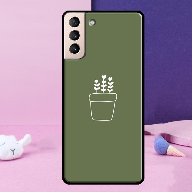 green aesthetic Phone Case For Samsung Galaxy S25 Ultra S23 S20 S21 S22 S24 FE S9 S10 Plus S24 Ultra Cover