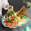 Light Luxury Restaurant Sushi Plate Creative Salmon Seafood Plate High End Exquisite Dessert Dining Plates Household Tableware