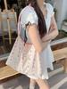 Stylish Korean Floral Printed Tote Bag For Students With Large Capacity And Soft Design