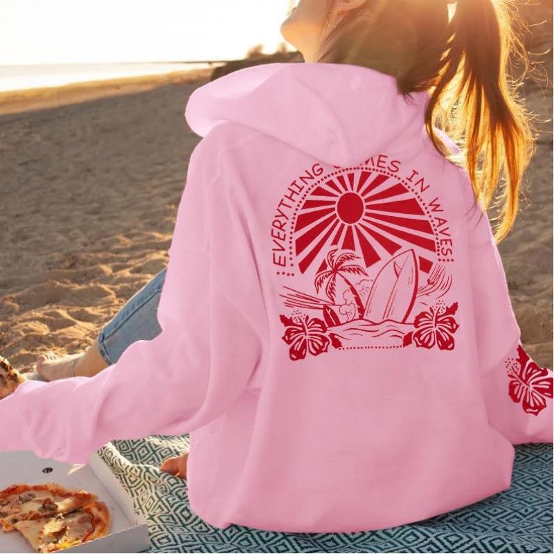 European and American Women's Fashion: Fleece-lined Hooded Sweatshirt - New Style Bestseller