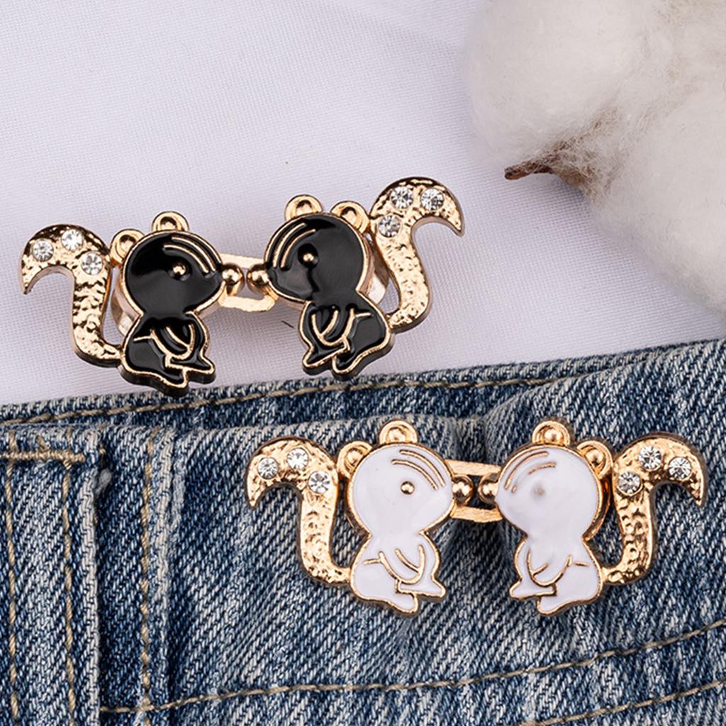 Waist Tightening Clip Squirrels Waist Tighten Pins for Jeans Clothing Accessories Pants Fitness Pin Waist Buckle 3/6PCS