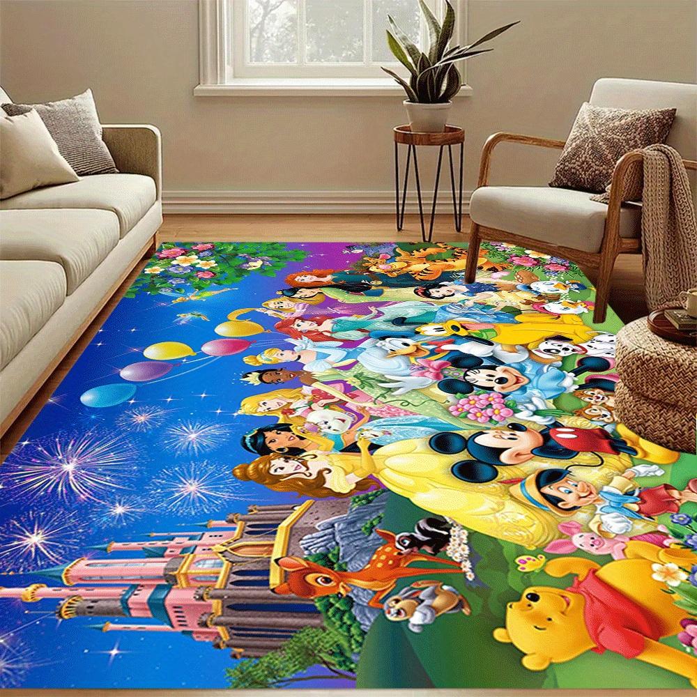 1pc Mickey Mouse Carpet Area Rug, Bedroom, and Playroom Durable, Stain-Resistant, and Easy To Clean, Living Room