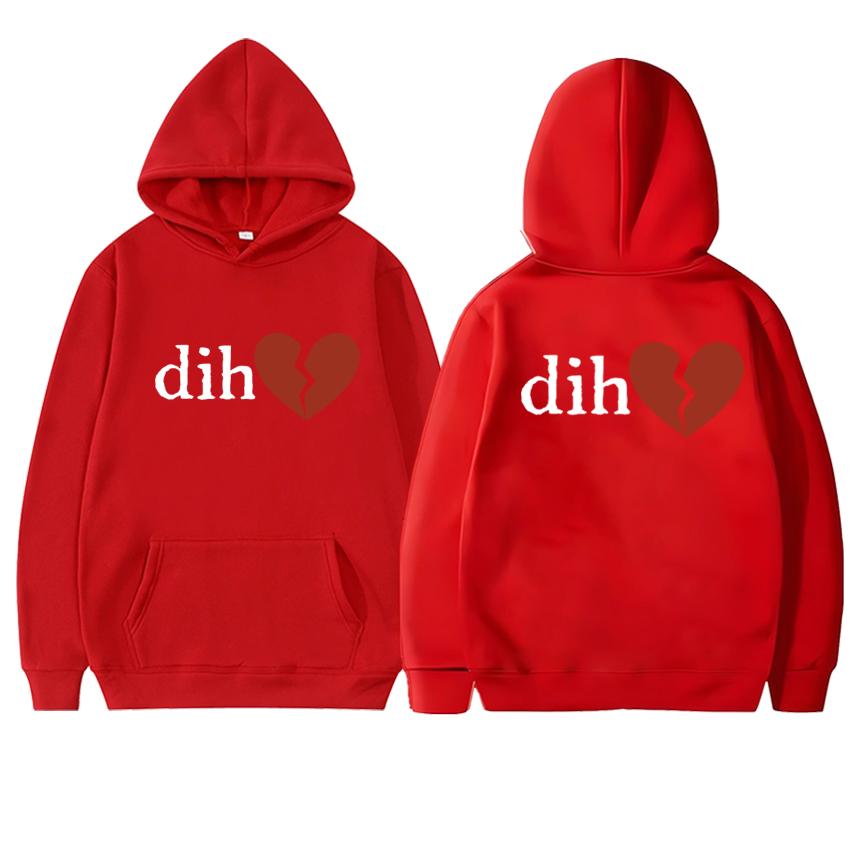 Hot Sale Funny Humor Dih Meme Double Sided print Hoodie Autumn Winter Men women fashion Fleece pullover Unisex Casual Sweatshirt