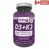 Naka Vitamin D3 + K2 MK-7 300 Softgels Organic Coconut Oil Canada 1 Pcs 150 Tablets