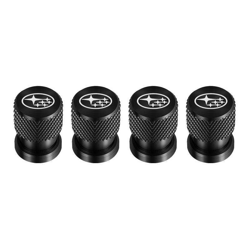4pcs Car Tire Valve Cap Car Tyre Air Stems Covers For SUBARU Forester Impreza Legacy Outback WRX STI BRZ Auto Accessories Y10