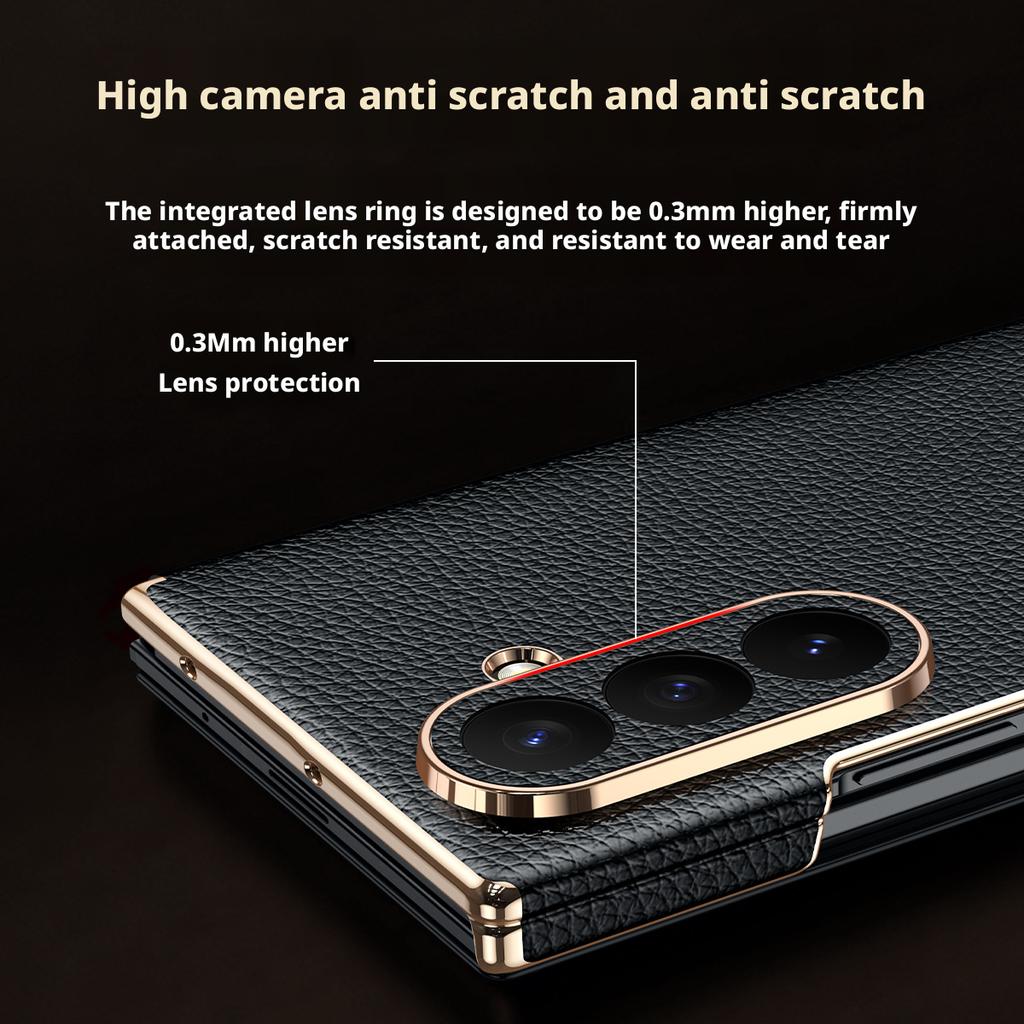 Luxury Premium Genuine Leather For Samsung Galaxy Z TriFold Case New Flip Magnetic Leather Full Protective Shockproof Cover
