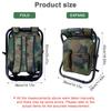 Outdoor Folding Fishing Stool Sturdy Stable Heavy Duty Ice Bag Stool Lightweight Compact Fishing Huntings Use