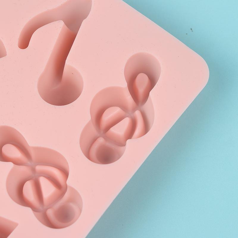 Molde de Silicona con Forma de Nota Musical Herramienta de Horneado de Resina para Cocina Molde de Hielo para Pastel y Chocolate DIY