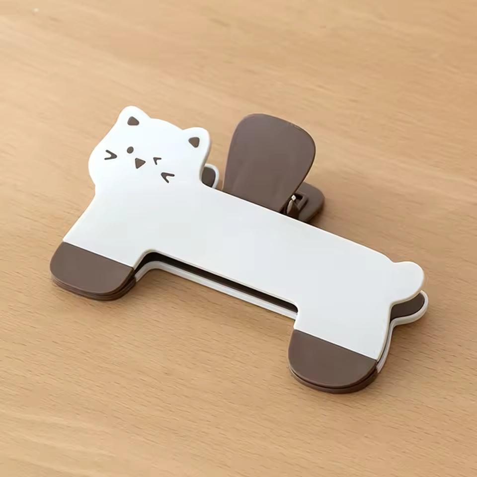 Cat Shape Plastic Book Clip Cartoon Reading Auxiliary Fixed Book Clip Bookmark Creative Design Practical Bookstore Note Clip