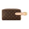 Louis Vuitton Dopp Kit Monogram Canvas With Leather Trim Toiletry Bag Women Toiletry Bag Brown M83112