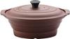 Asahi Metal Micro-ondes Silicone Mètre Grand Ovale Vapeur M Marron Français 881-M/BR