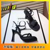 2025 Summer Cross-band Fashion Sandals Stiletto High Heels Casual Korean Version Outer Dress Fashion Sandals