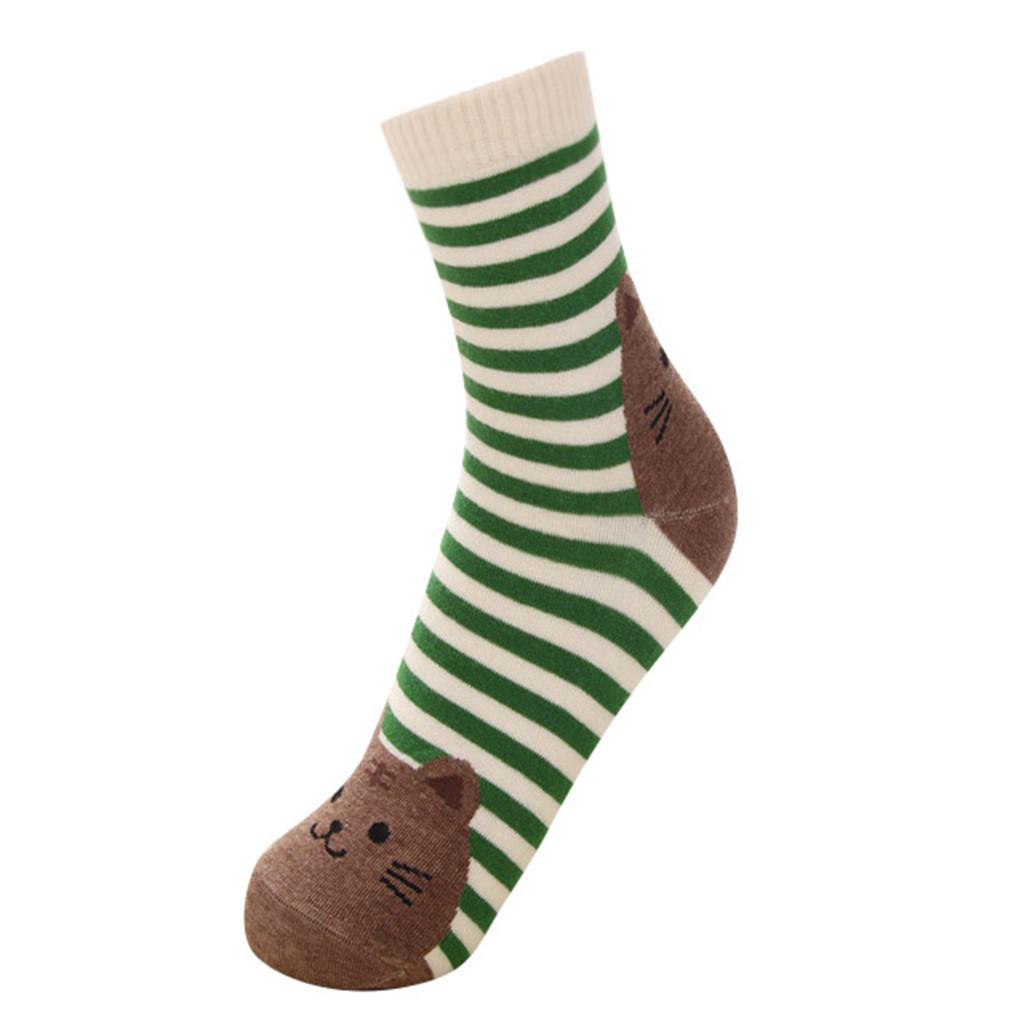 1 Pair Women Cotton Socks  Character Print Women's Winter Socks