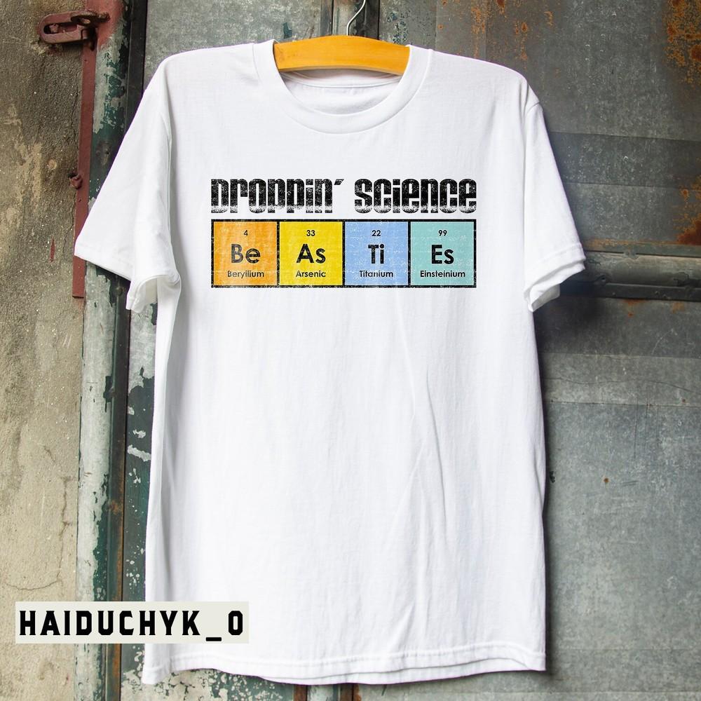 Beastie Boys Droppin  Science Unisex White T-shirt S-5XL Unisex T-Shirt M