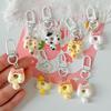 Cute Donut Cat Keychain Bag Pendant Student Backpack Decoration Best Friend Phone Chain Small Gift Accessory
