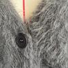 Women Knitting Coat V-Neck Long Sleeve Solid Color Single Breasted Sweater Coat Loose Fit Stretchy Outwear